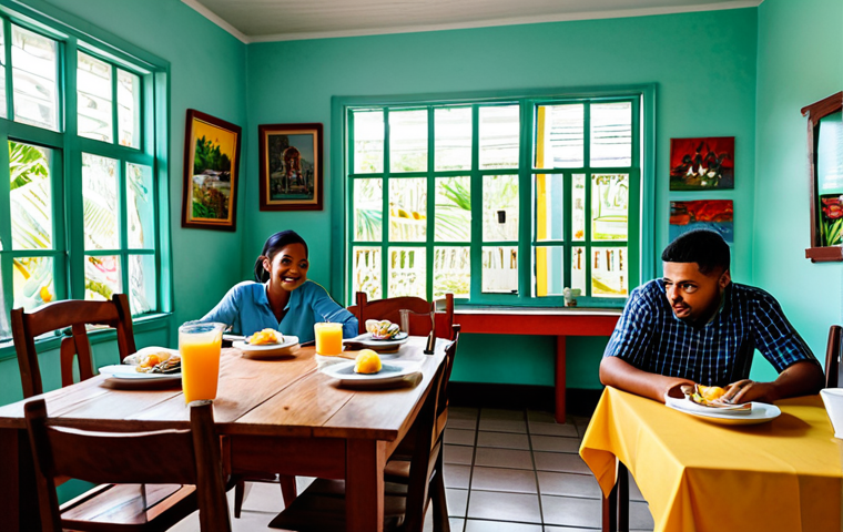 가이아나 저렴한 호텔 찾기 - **

"A cozy guesthouse in Georgetown, Guyana. Fully clothed travelers are enjoying breakfast in a co...